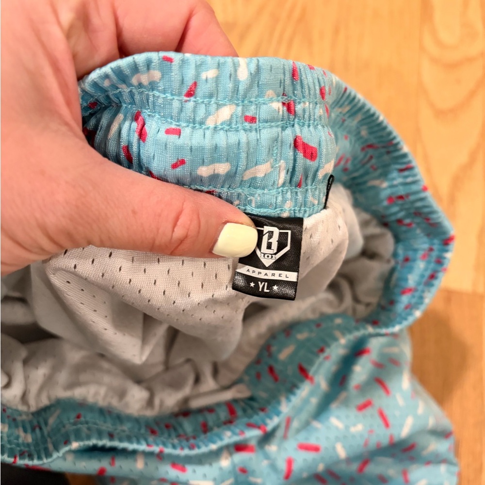 Baseball Lifestyle 101 Cotton Candy Shorts - Youth Large - Picture 3 of 4